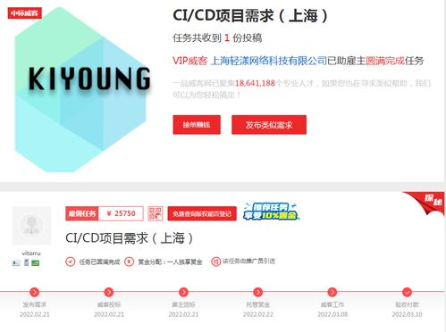 大陆创业台青 软件外包上一品威客，省时又省心