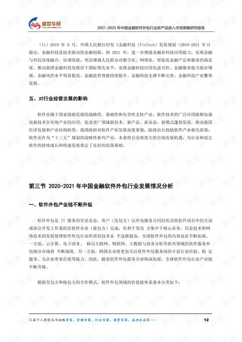 2021-2025年中国金融软件外包行业新产品进入市场策略研究报告